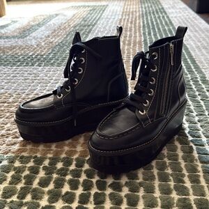 Free People Black Platform Boots